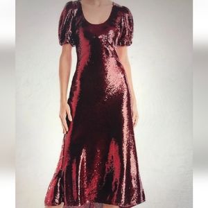 KEEPSAKE SEQUINS MIDI DRESS SIZE 10